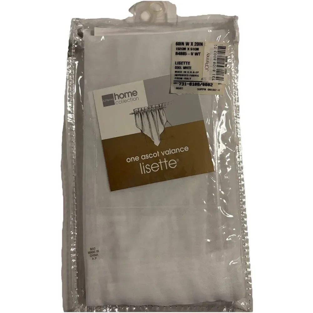 JC Penney Home 60 x 63 Lisette Sheer Cool White Rod Pocket Panels Set Of 4